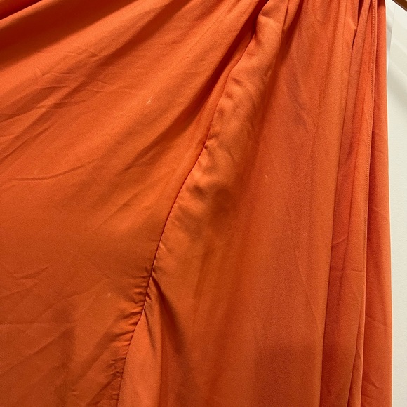 TOME Collective Orange Pleated Dress Size Small $325 - Picture 6 of 7